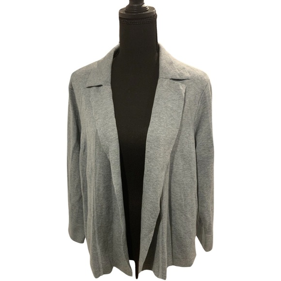 J. Jill Blue Sweater Cardigan Open Front Sweater 3/4 Sleeve Women’s Size Large - Picture 1 of 9